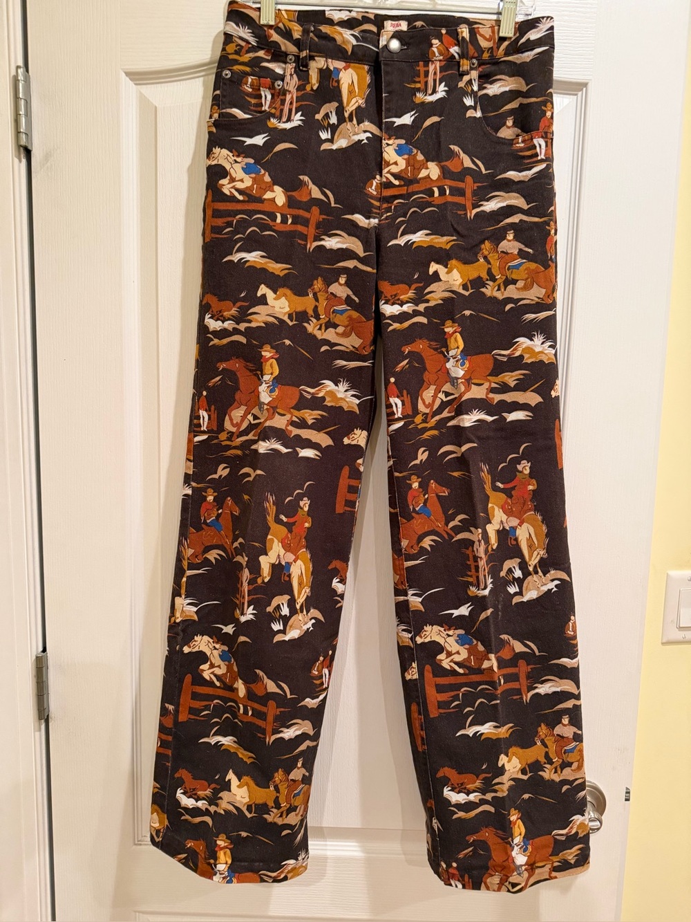 Reba Western Print Pants - Casual Cowboy Pattern